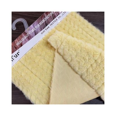 短毛皮 柔らかい偽毛皮 コート用 玩具用 糸数 接触長さ 60cm 色 グレー