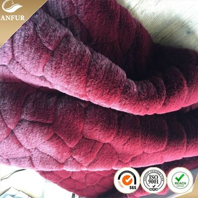 ポリエステル/アクリルフロント素材の ニットバック人工毛皮の小売ストック