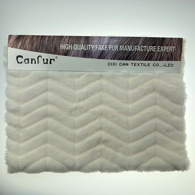 プリント 切断されたウサギ毛皮 プルーシュ 1000 メートル 15-25 日 配達 58/60 "幅 CANFUR CN