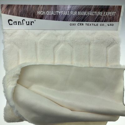 プリント 切断されたウサギ毛皮 プルーシュ 1000 メートル 15-25 日 配達 58/60 "幅 CANFUR CN