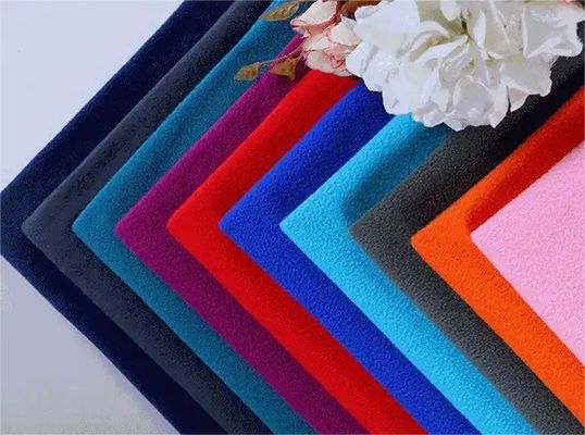 100% ポリエステル マイクロ ポーラール フリース 布 毛布 フーディ アンチ ピリング 220 GSM
