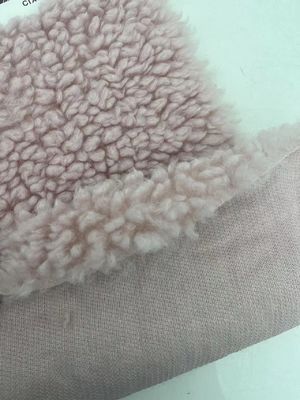 柔らかく温かい 58/60" 重量ポリエステル シェルパ フリース 冬服用