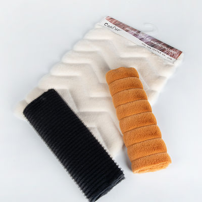 100%ポリエステル ウサギ 偽毛布 冬用 コート 柔らかい ブラシ パターン ニット